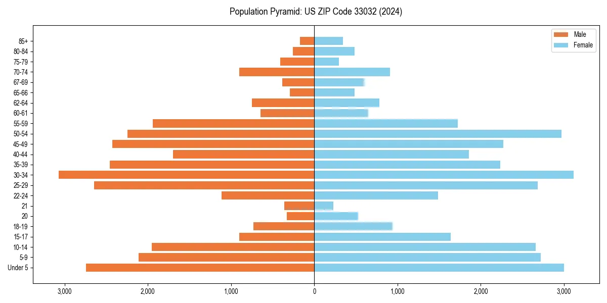 Population pyramid for 