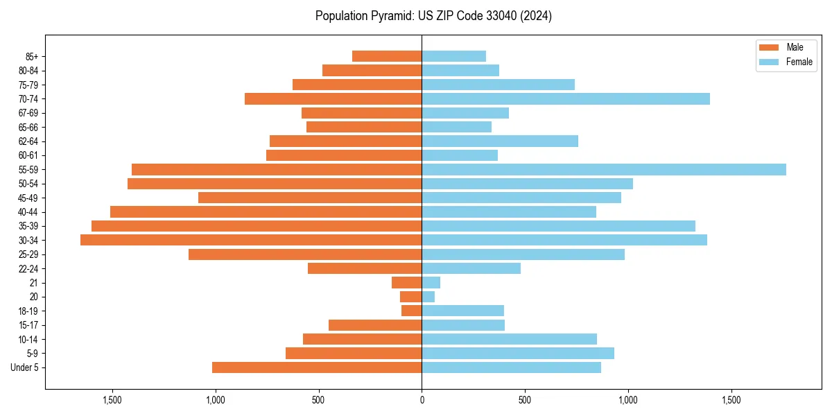 Population pyramid for 