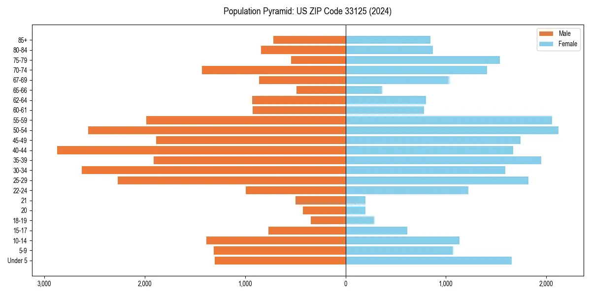 Population pyramid for 