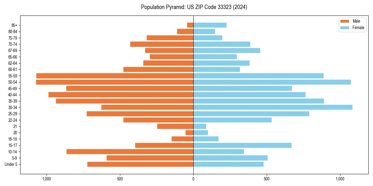 Population pyramid for 