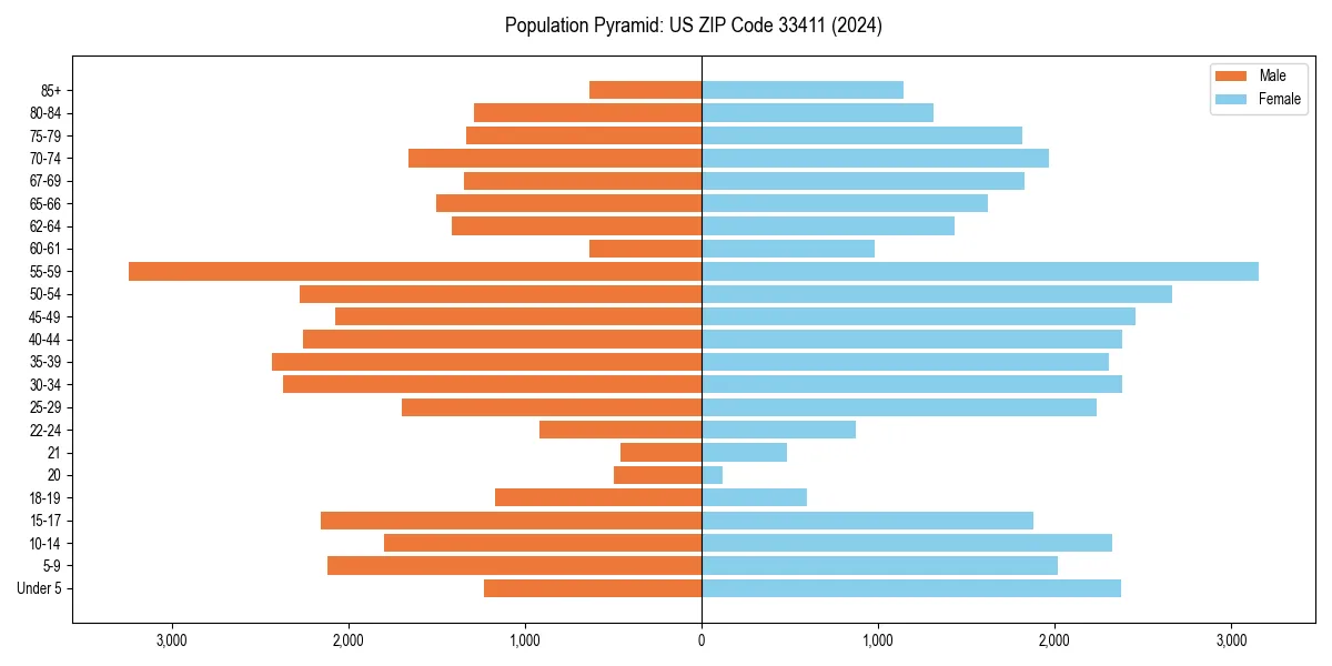 Population pyramid for 
