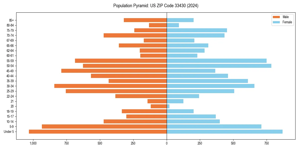 Population pyramid for 