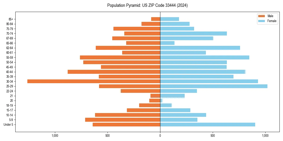 Population pyramid for 