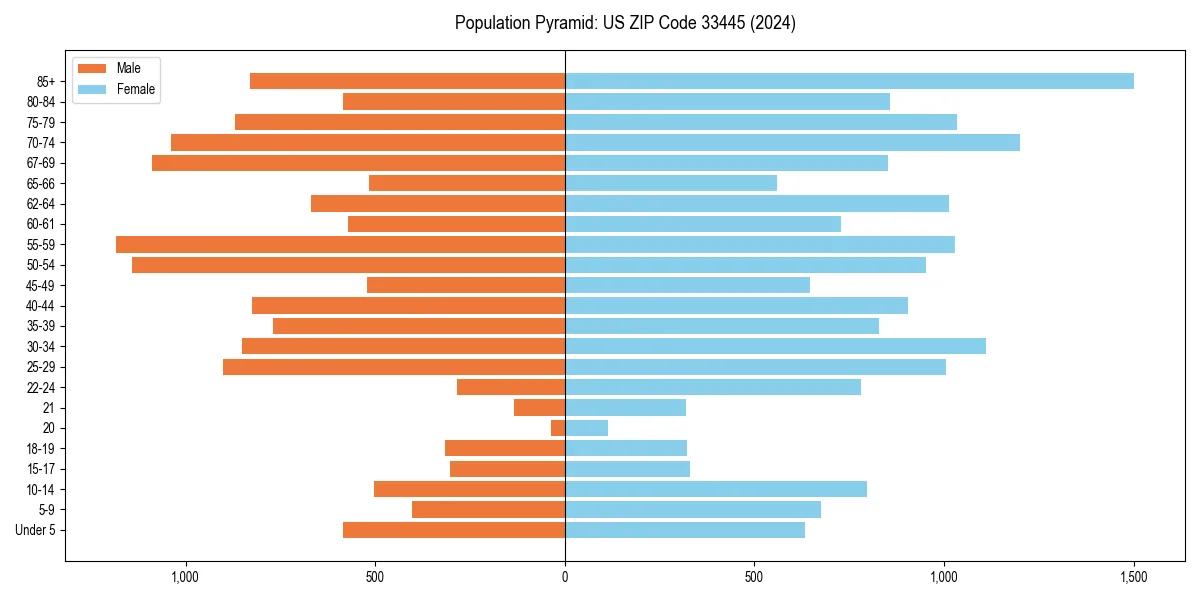 Population pyramid for 