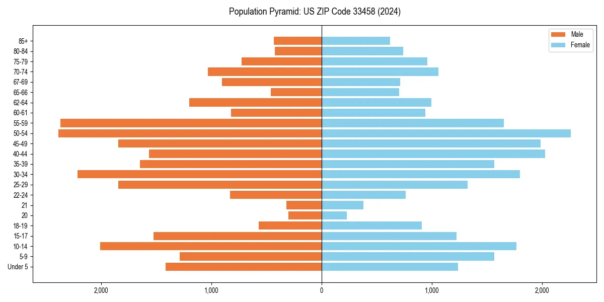 Population pyramid for 