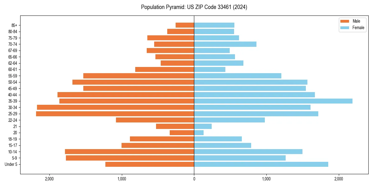 Population pyramid for 