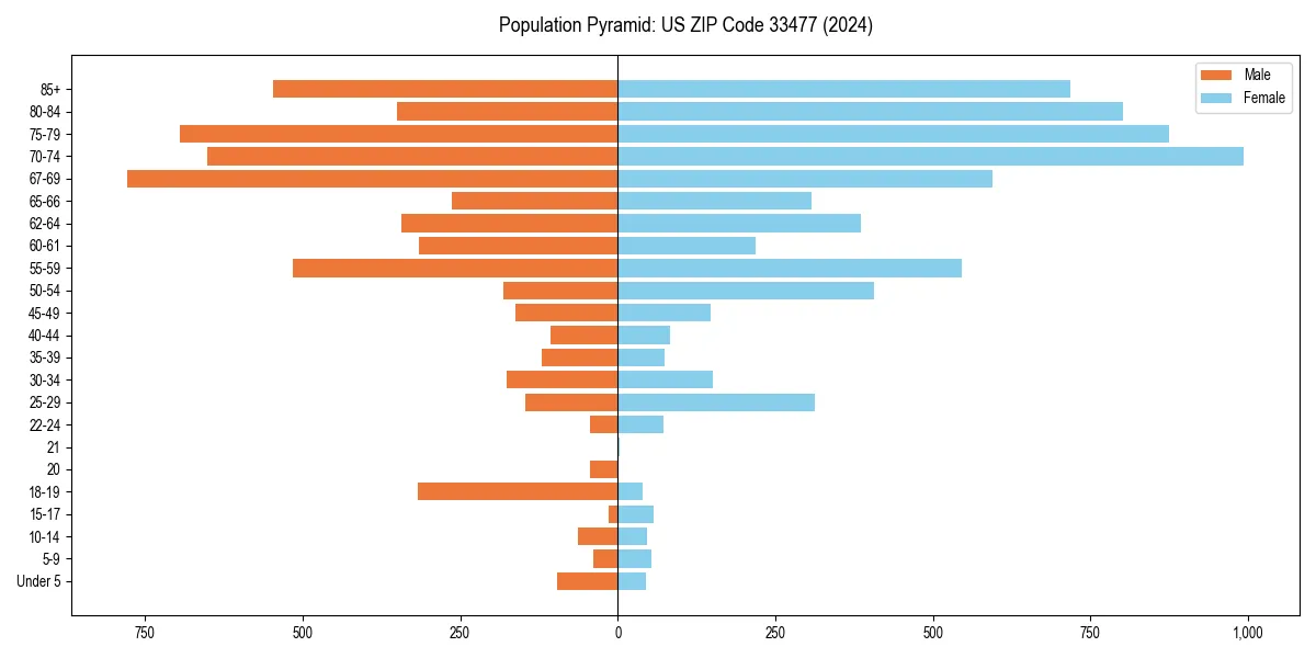 Population pyramid for 