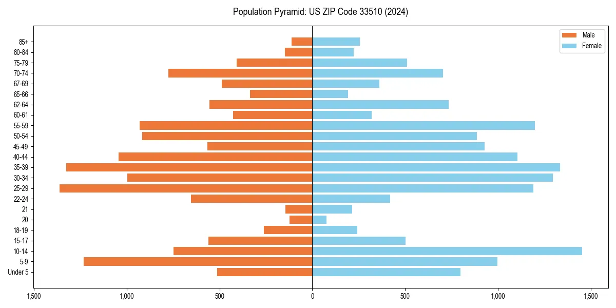 Population pyramid for 