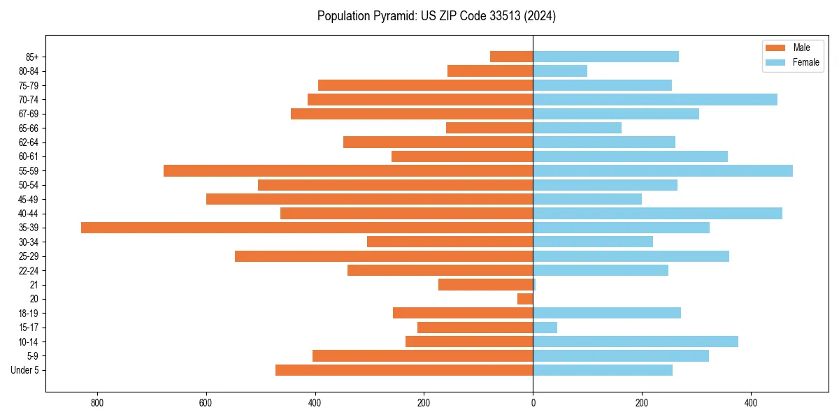 Population pyramid for 