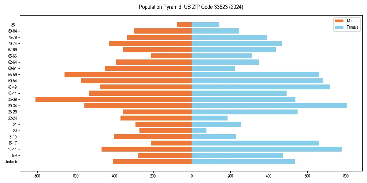 Population pyramid for 