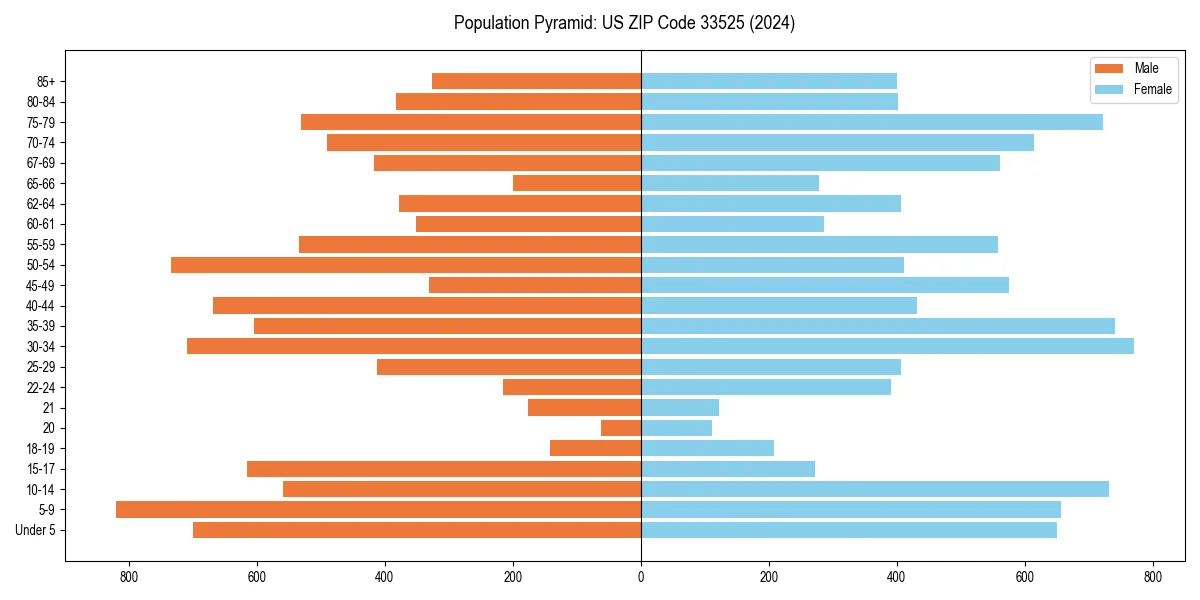 Population pyramid for 