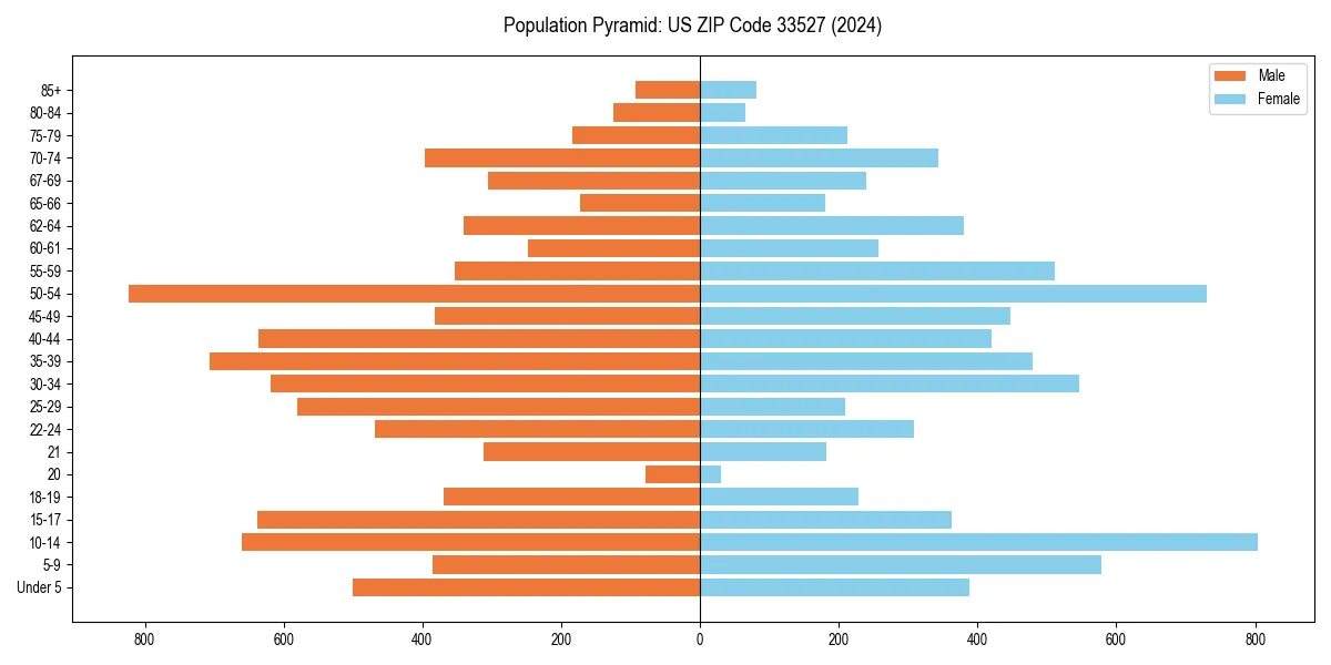 Population pyramid for 