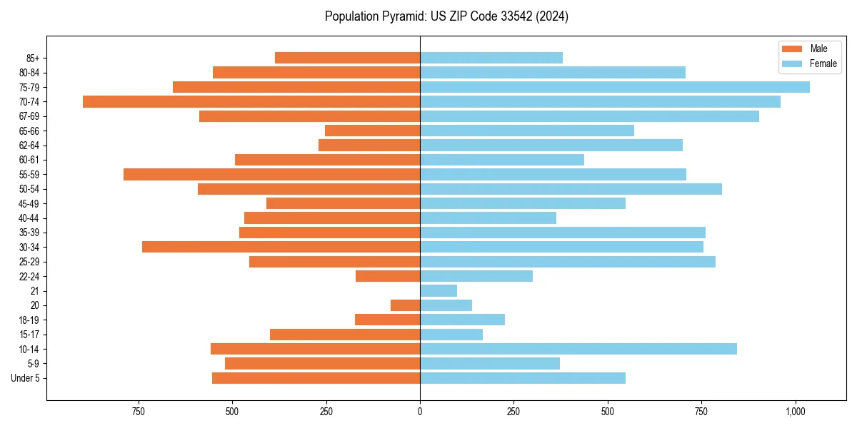 Population pyramid for 