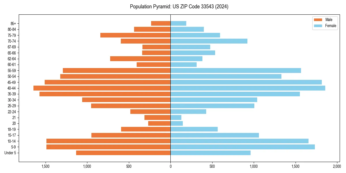 Population pyramid for 
