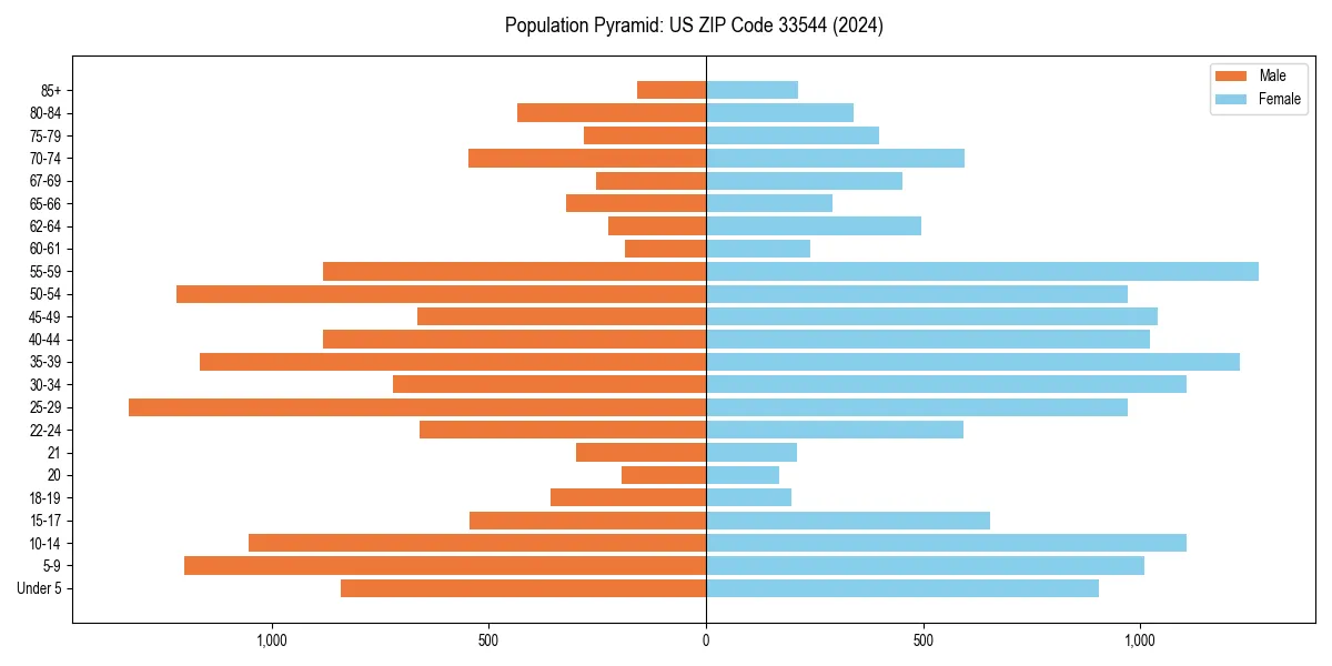 Population pyramid for 