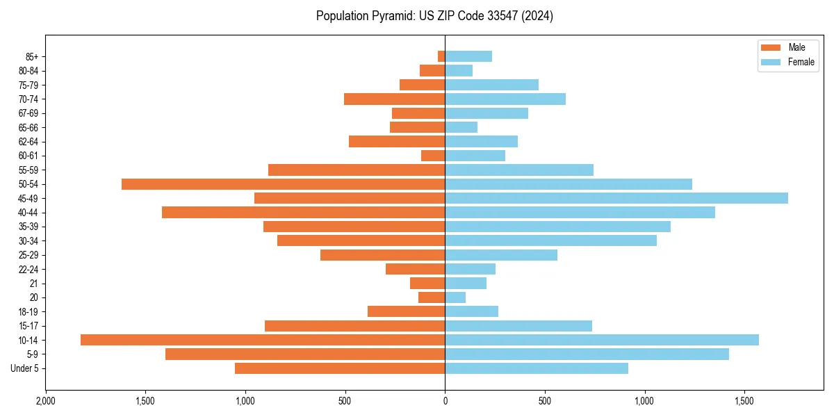 Population pyramid for 