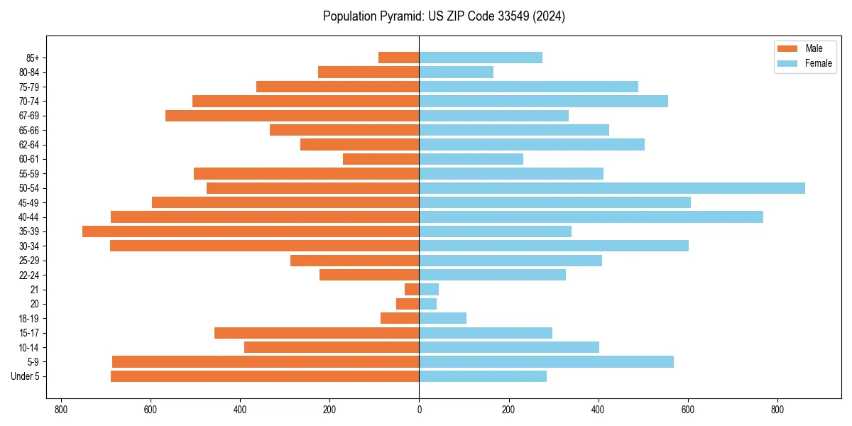 Population pyramid for 