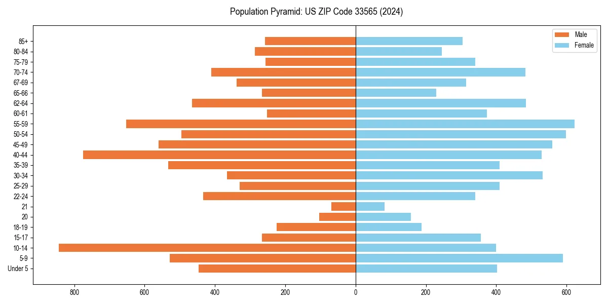 Population pyramid for 