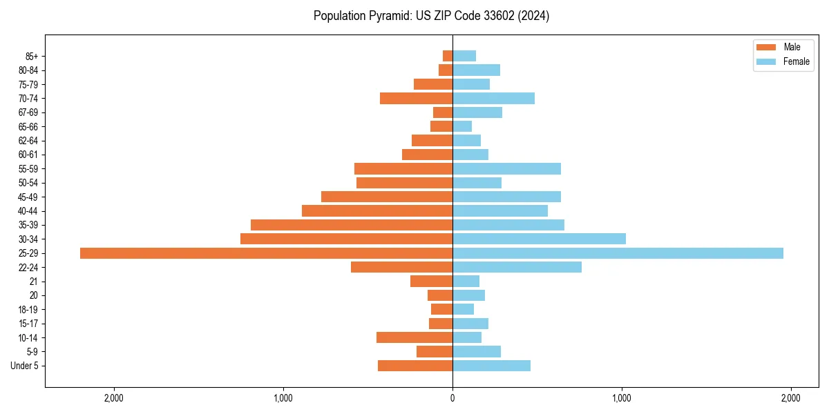 Population pyramid for 