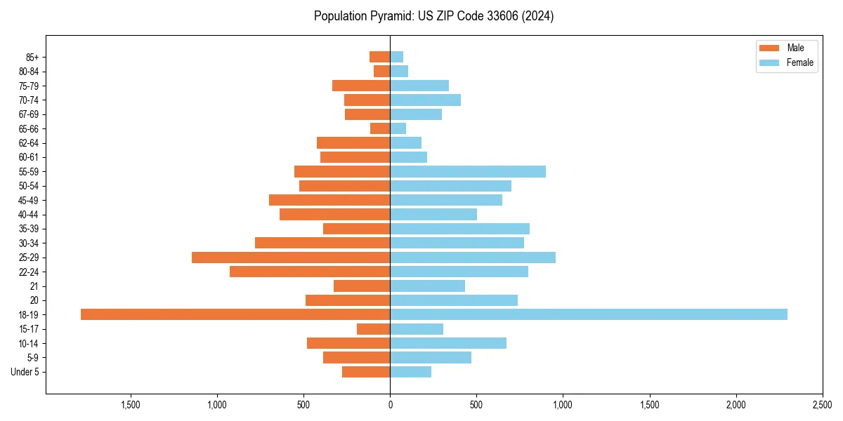 Population pyramid for 