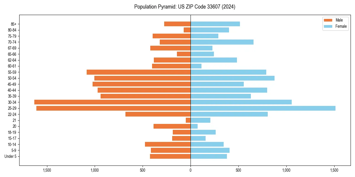 Population pyramid for 
