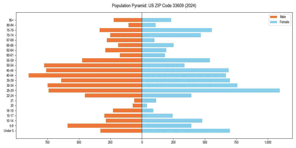 Population pyramid for 