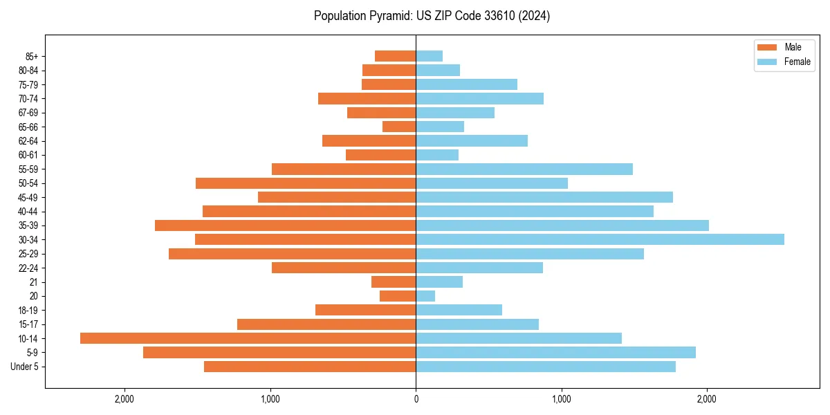 Population pyramid for 