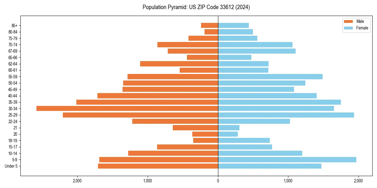 Population pyramid for 