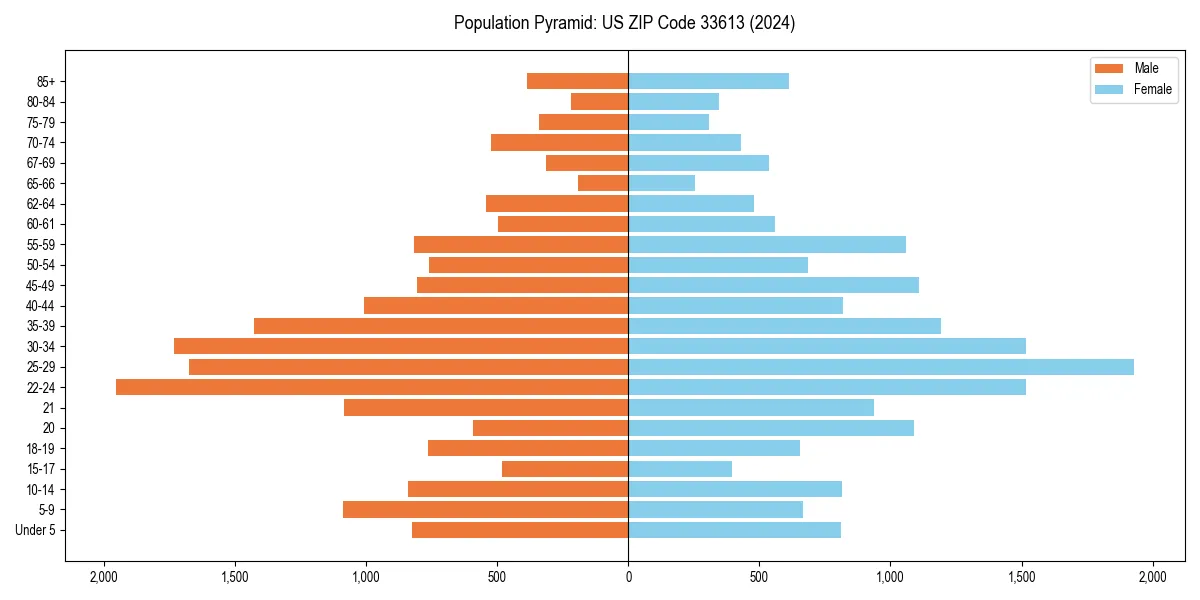 Population pyramid for 