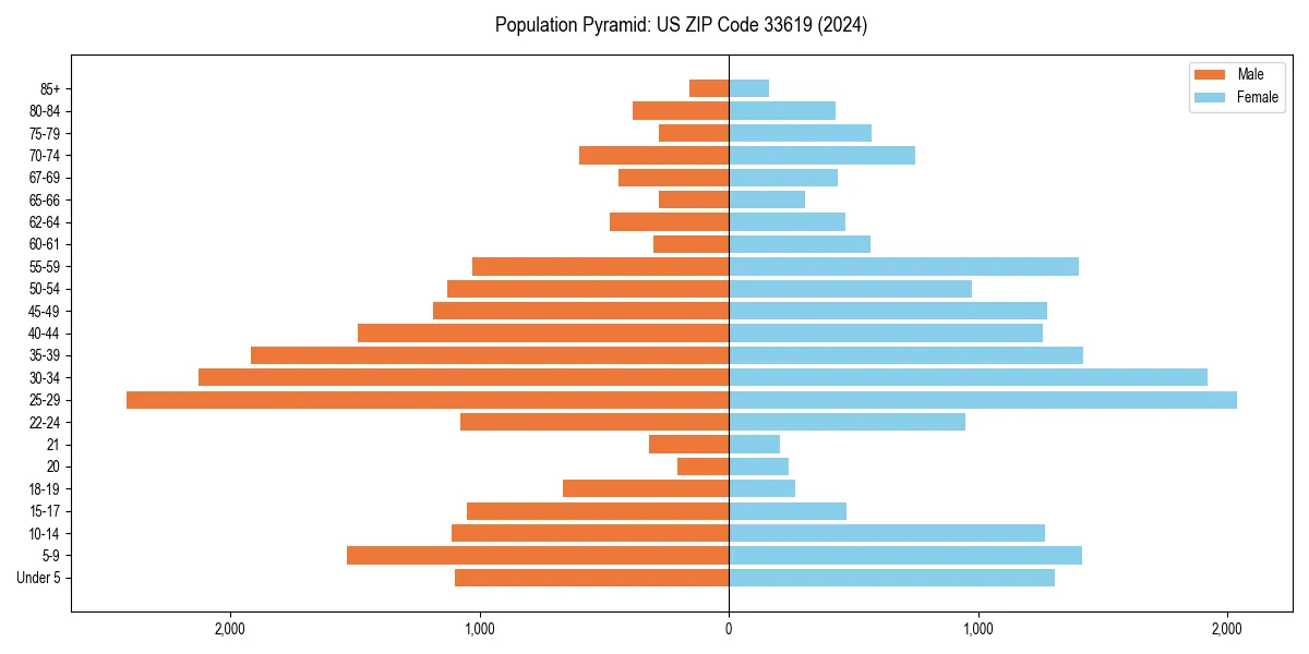 Population pyramid for 
