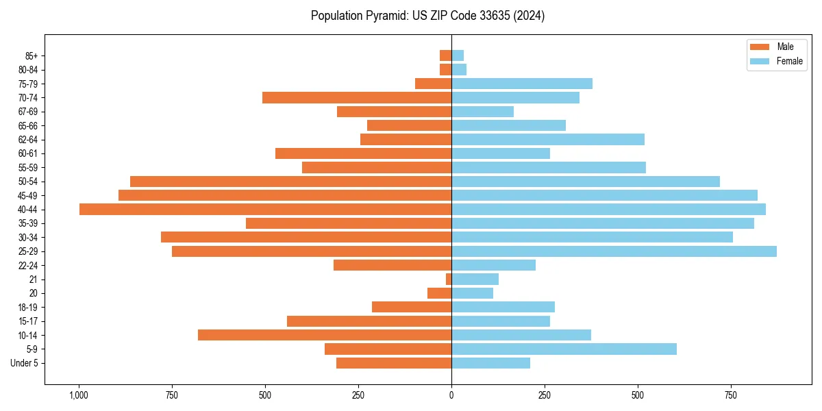 Population pyramid for 
