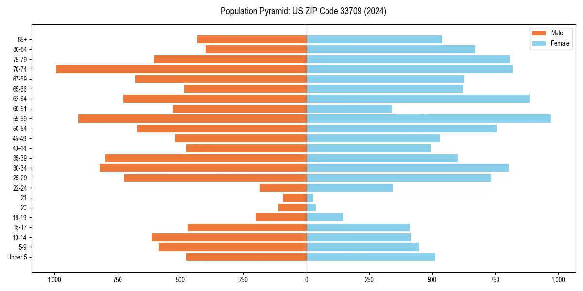 Population pyramid for 