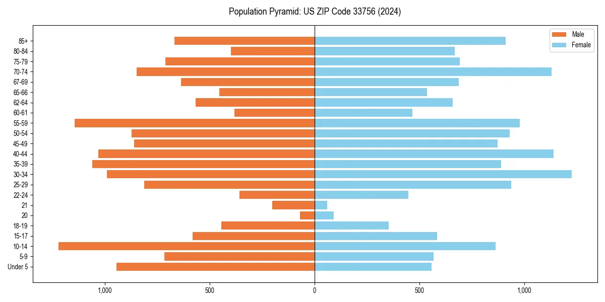 Population pyramid for 