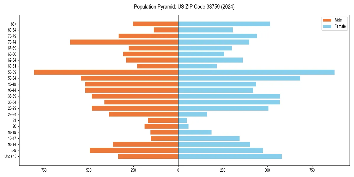 Population pyramid for 