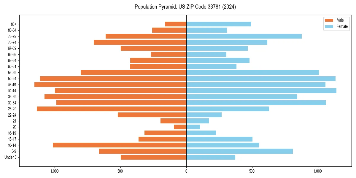 Population pyramid for 