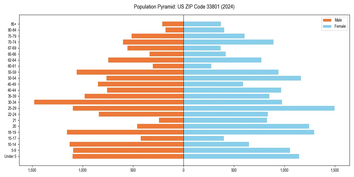 Population pyramid for 