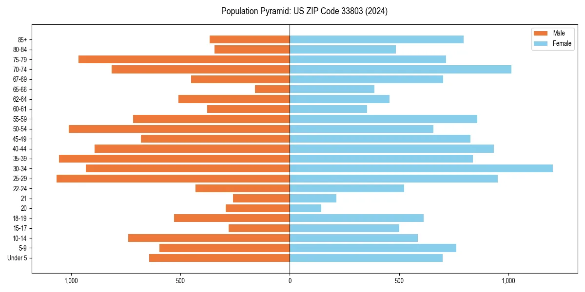Population pyramid for 