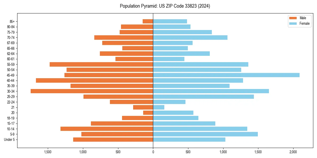 Population pyramid for 