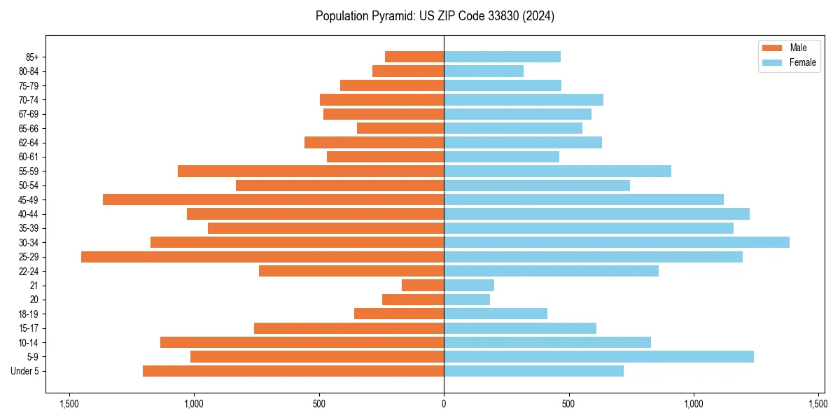 Population pyramid for 
