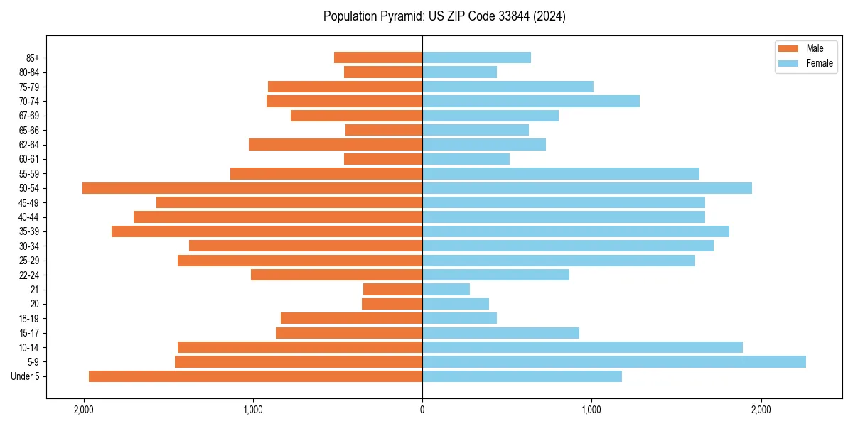Population pyramid for 