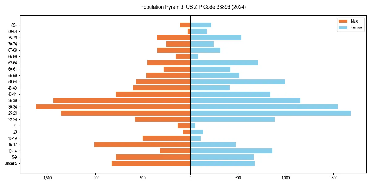 Population pyramid for 