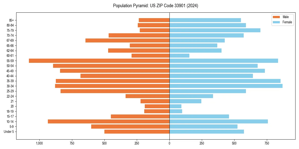 Population pyramid for 