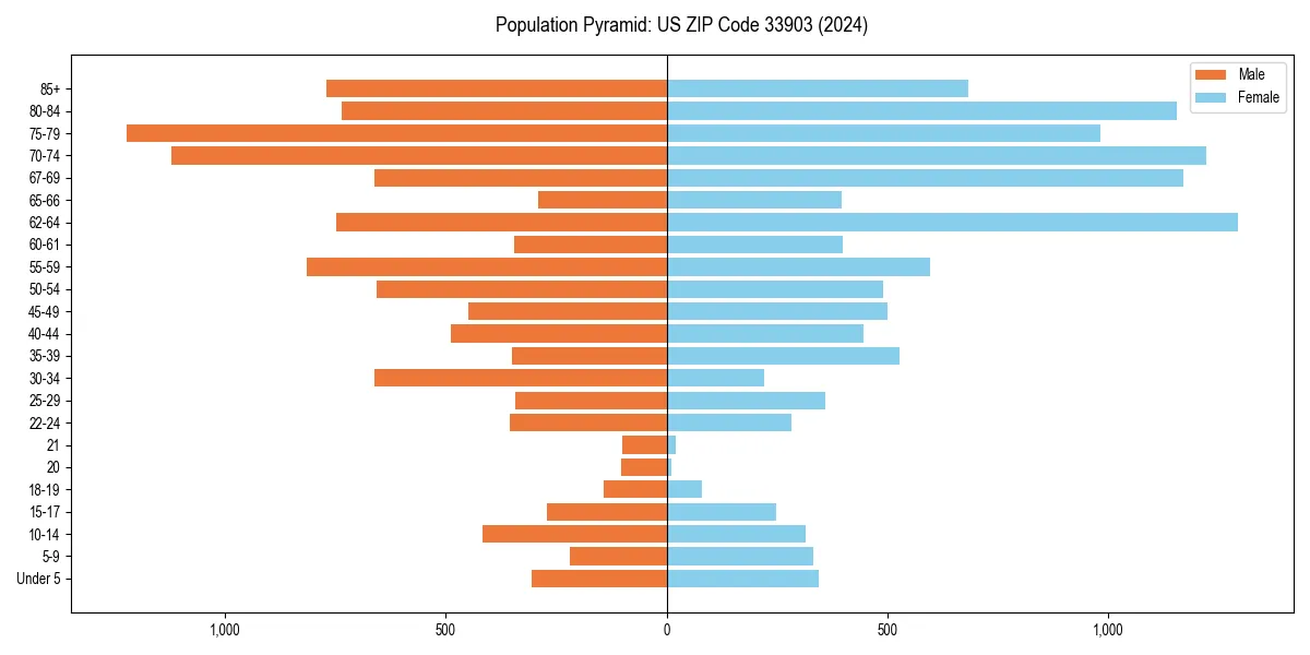 Population pyramid for 