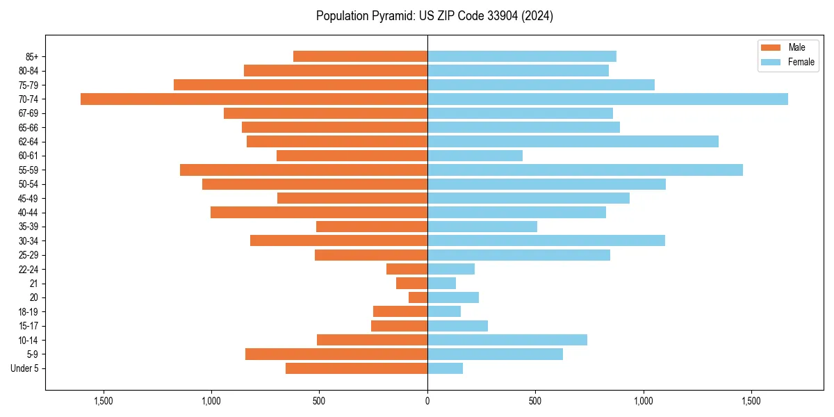 Population pyramid for 
