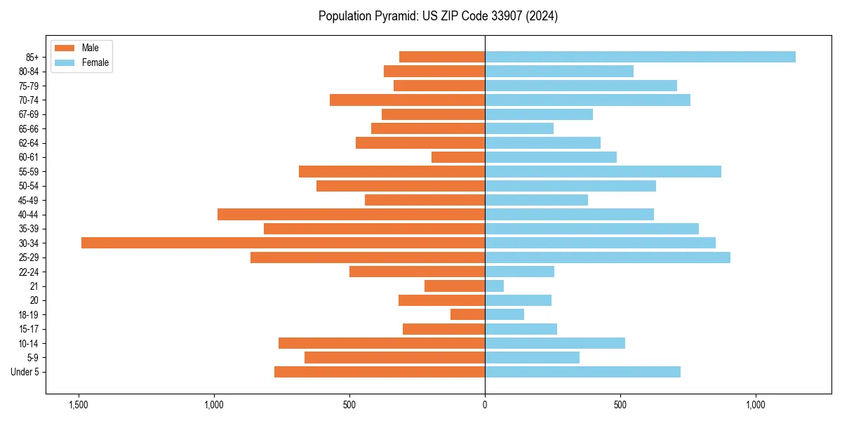 Population pyramid for 