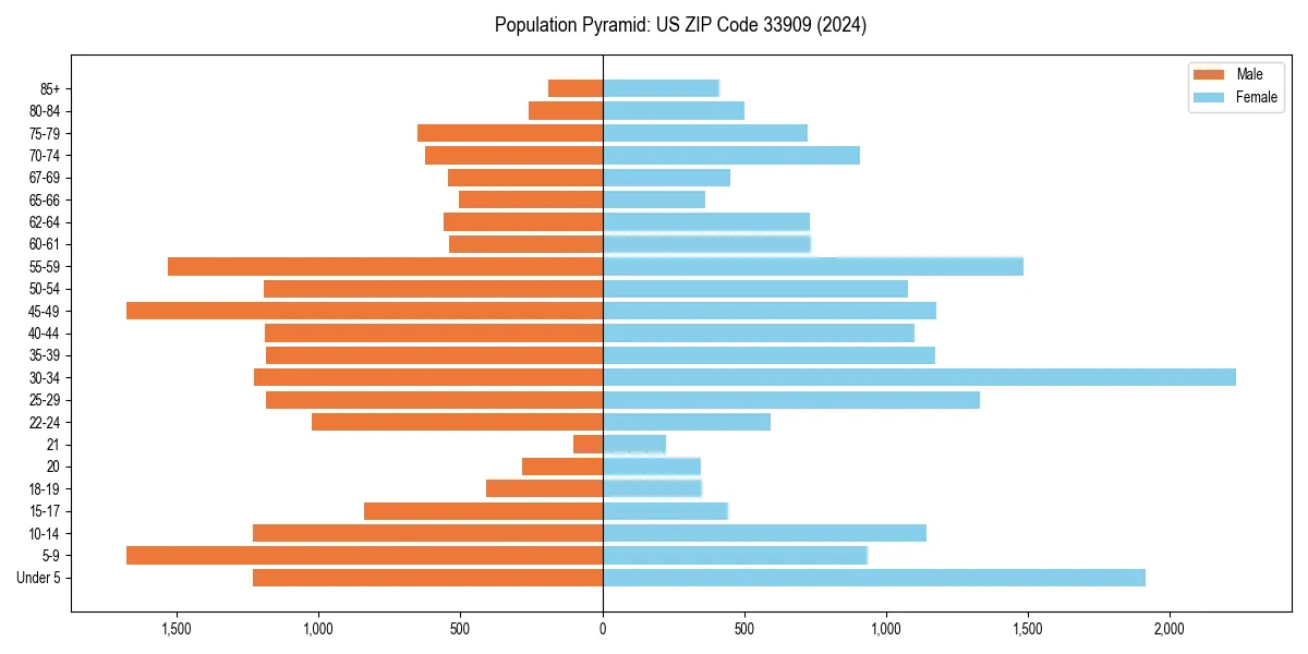 Population pyramid for 