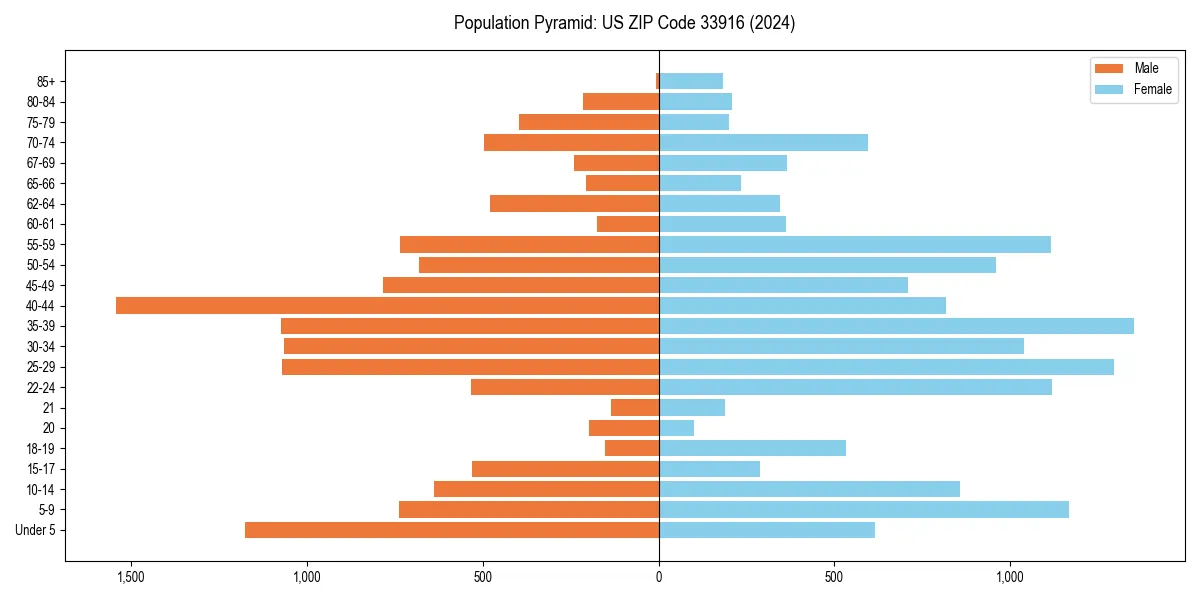 Population pyramid for 