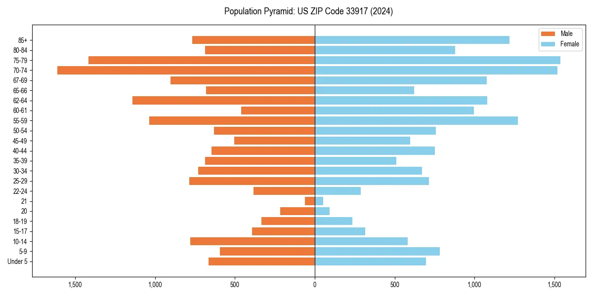 Population pyramid for 