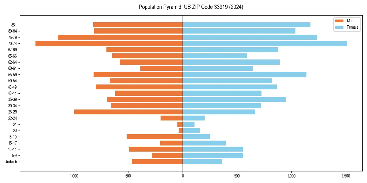 Population pyramid for 
