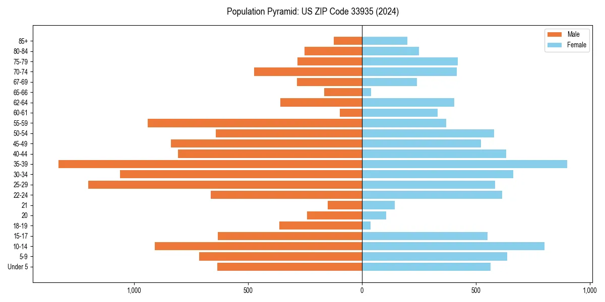 Population pyramid for 